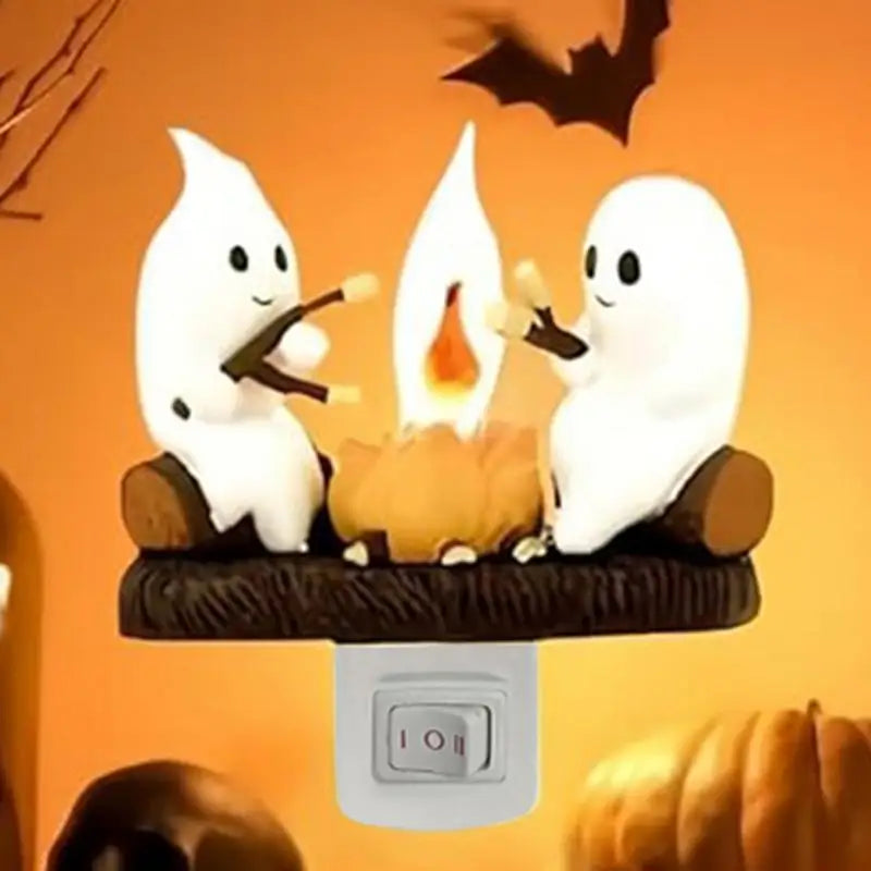 Ghost Campfire Flickering Night Light 2024 Halloween