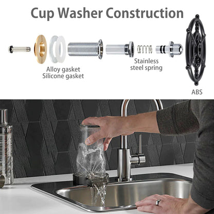 high pressure faucet glass rinser