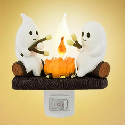 Ghost Campfire Flickering Night Light 2024 Halloween 