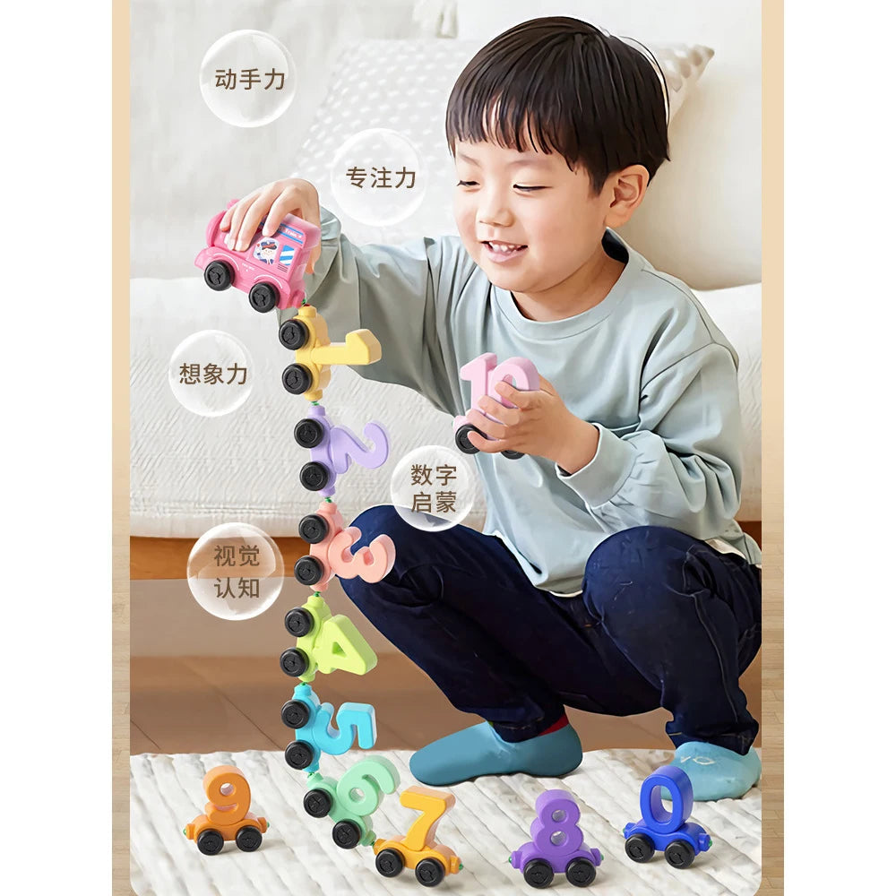 Magnetic Number Train Set Digital Learning Educational PVC 