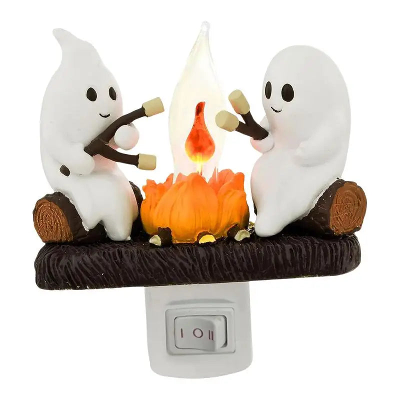 Ghost Campfire Flickering Night Light 2024 Halloween 